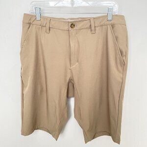 33,000ft Bermuda Shorts Men 36 Hiking Golf Resort Lightweight Stretch Dark Tan
